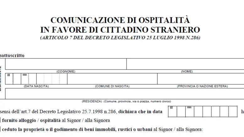 دليل شامل لـ Dichiarazione di Ospitalità في إيطاليا: الفرق بين Ospitalità و Residenza