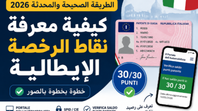 كيفية معرفة نقاط الرخصة الإيطالية 2026 شرح معرفة عدد نقاط رخصة القيادة في إيطاليا
