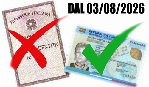 بطاقة الهوية الإلكترونية في إيطاليا انتهاء صلاحية البطاقة الورقية اعتبارًا من 3 أغسطس 2026