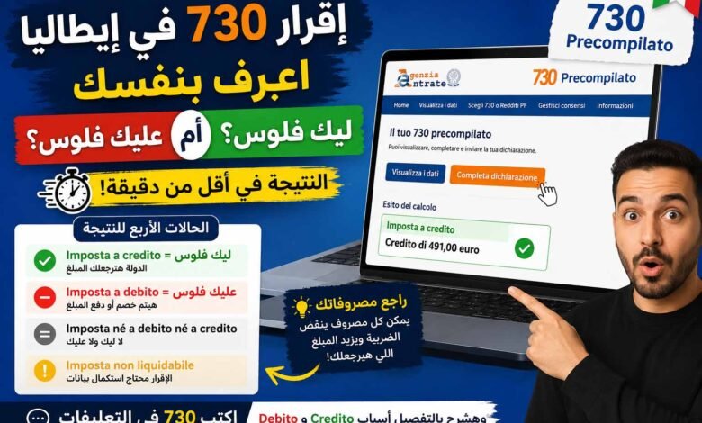 كيف تعرف نتيجة 730 Precompilato