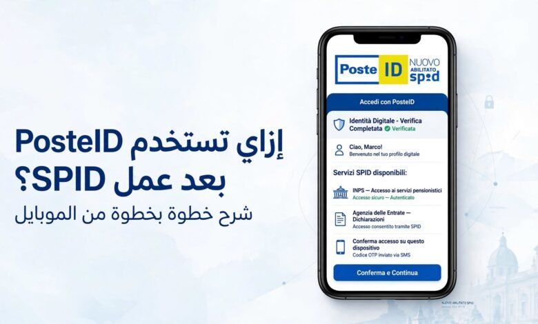 كيفية استخدام PosteID بعد إنشاء SPID من Poste Italiane على الموبايل خطوة بخطوة